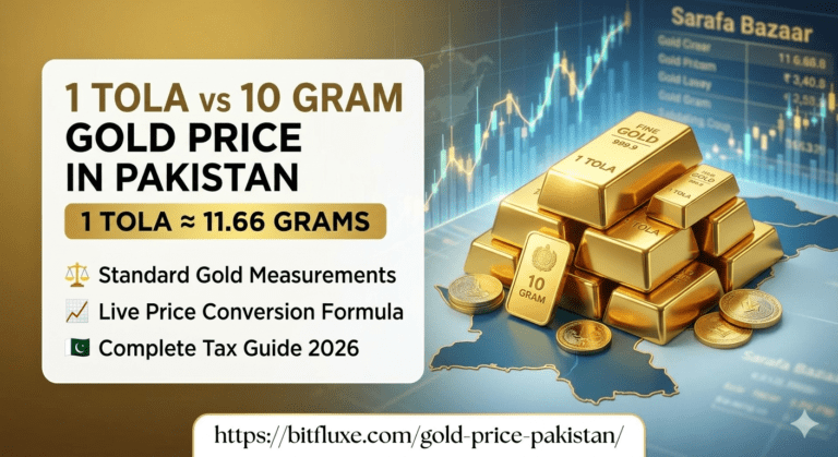 1 Tola vs 10 Gram Gold Price in Pakistan Live Conversion & Tax Guide