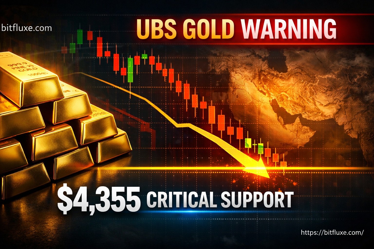 Gold price forecast UBS consolidation phase Iran war impact $4,355 support level 2026