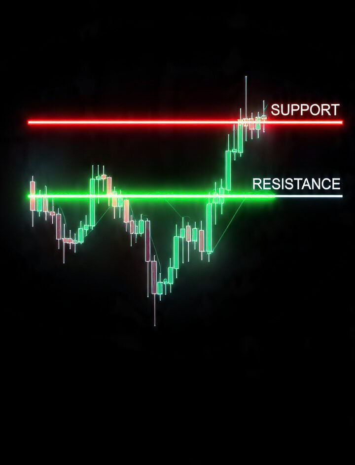 Professional trading chart showing a Support and Resistance Strategy for Beginners with price action levels.