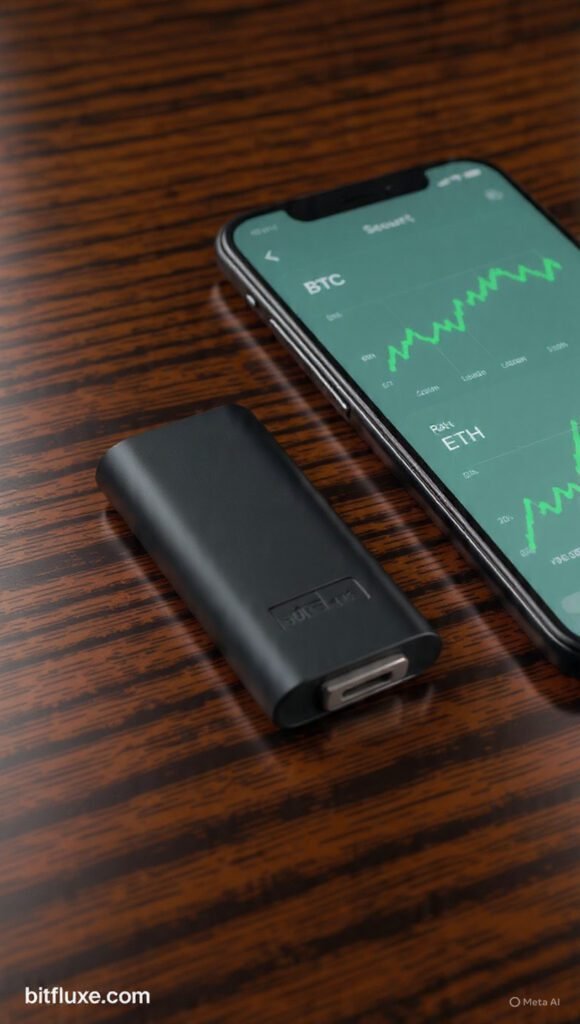 Bitcoin VS Gold Investment 2026 comparison with physical gold bars and BTC coins on velvet surface, bitfluxe.com SEO feature image.