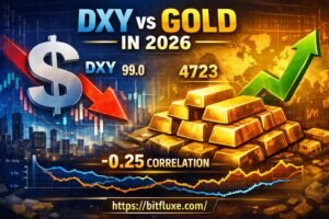 DXY Dollar Index vs Gold Price Correlation 2026 - Is the classic inverse relationship breaking? Complete analysis with charts and gold price forecast