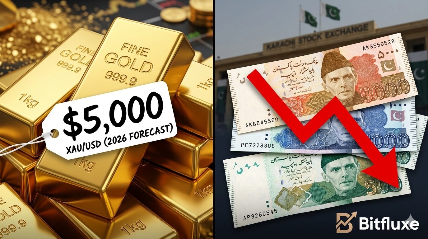 Gold price reaching $5,000 in 2026 and what it means for Pakistani investors tracking XAU/USD on Bitfluxe