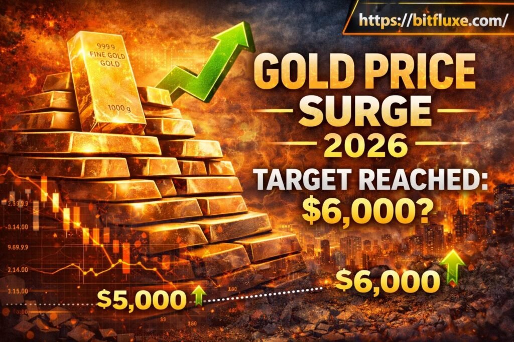 Silver price crash 2026 illustration showing falling prices, collapsing silver bars, and market panic after sharp drop